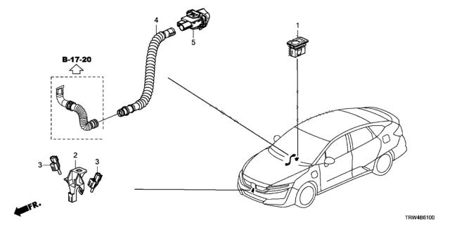 2021 Honda Clarity Plug-In Hybrid  Sensor, Humidity Diagram for 80590TRTA41
