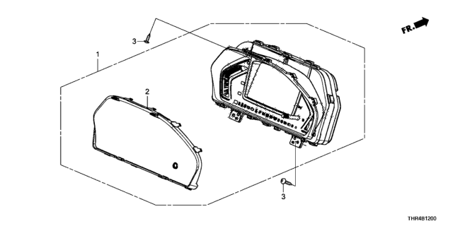 2020 Honda Odyssey  Meter Assembly, Combination (Rewritable) Diagram for 78100THRAL1
