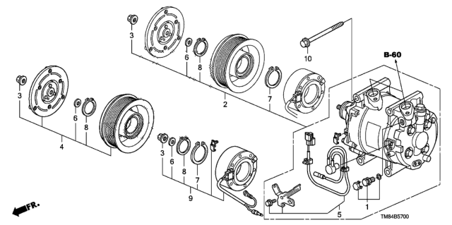 2010 Honda Insight Coil Set, Solenoid Diagram for 38924RB0006