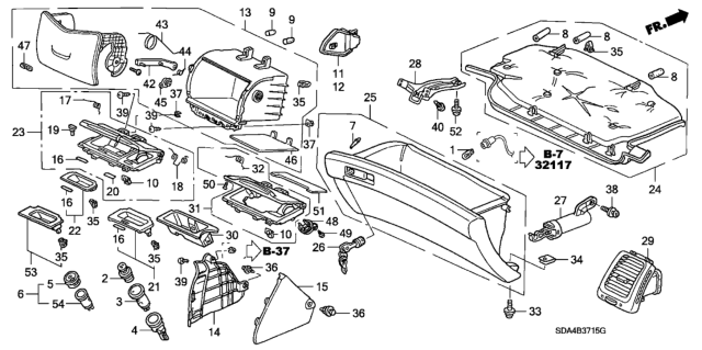 2004 Honda Accord  Bolt-Washer (5X16) Diagram for 90001S10010