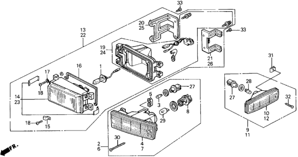 1991 Honda Prelude  Washer, Special Diagram for 33903SF1A01
