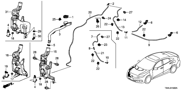2020 Honda Civic  Tube (1380MM) Diagram for 76899TEAT01