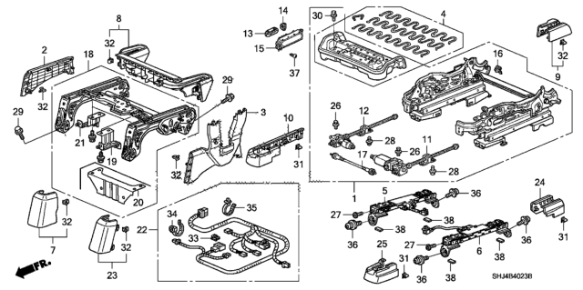 2010 Honda Odyssey Cover, R. FR. Seat Riser (Inner) *G64L* (OLIVE) Diagram for 81117SHJA02ZA
