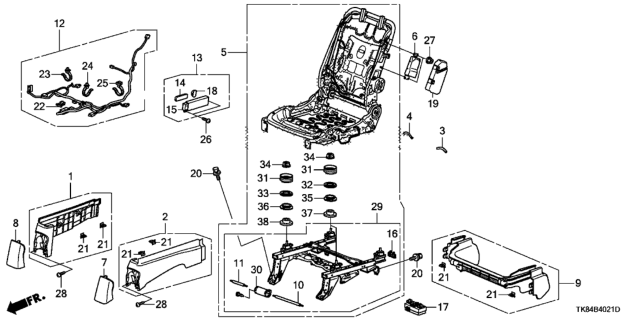 2013 Honda Odyssey  Motor, Slide Diagram for 81246TA0J81