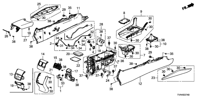 2018 Honda Accord Clip, Snap Fitting (Po) Diagram for 90666TDK003