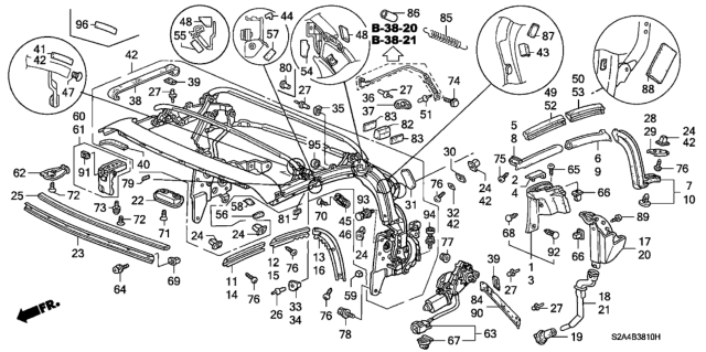 2004 Honda S2000  Seal, Tape (H) Diagram for 86045S2A003
