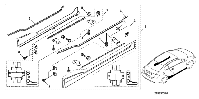 2015 Honda Civic  Screw, Tap (5X20) Diagram for 93903254G0