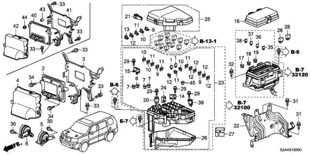 2011 Honda Pilot  Ecu Diagram for 37820RN0A31