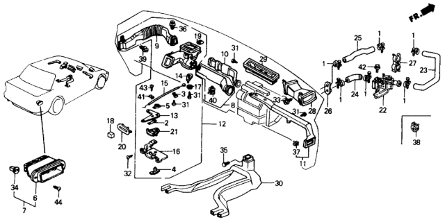 1988 Honda Civic Screw, Tapping (4X8) Diagram for 9390324120