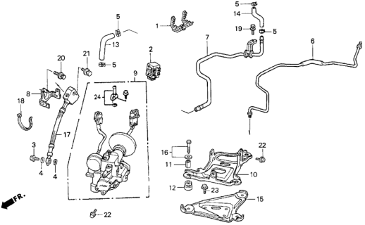 1992 Honda Accord  Pipe, Accumulator Diagram for 57090SM4A81