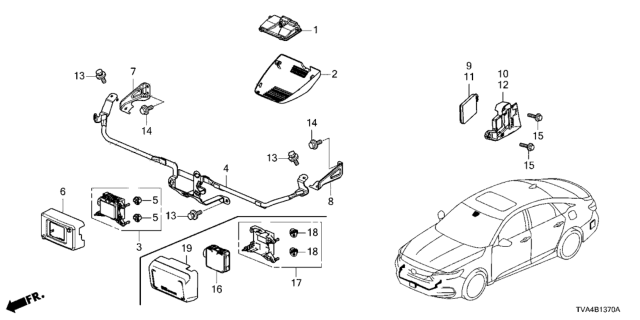 2020 Honda Accord  Clip, Alignment Bolt Diagram for 36806TLAA01