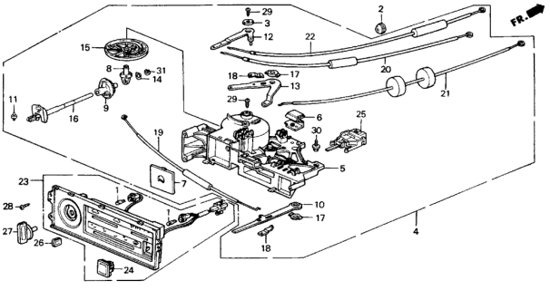 1991 Honda Civic  Stopper, Control Lever Diagram for 79529SH3000