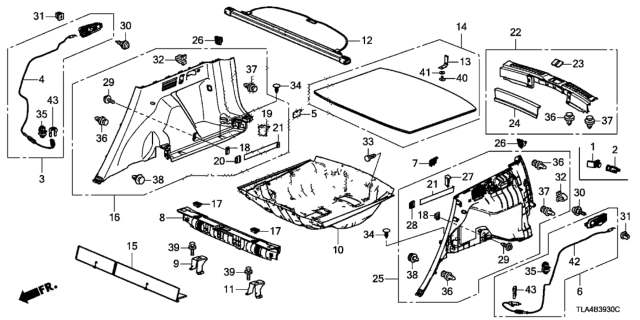 2019 Honda CR-V  BASE, R. RR. SIDE LINING *NH900L* (DEEP BLACK) Diagram for 84611TNYA61ZA
