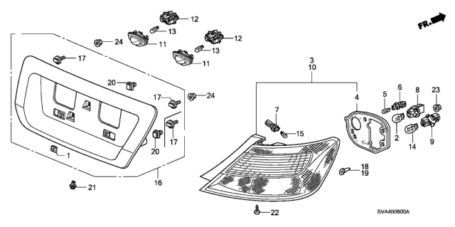 2007 Honda Civic  Lens Diagram for 34102S5PA01