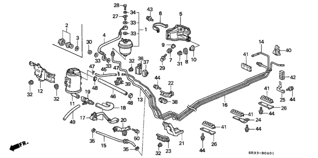 1995 Honda Civic  Nut-Washer (6MM) Diagram for 90222SB4000
