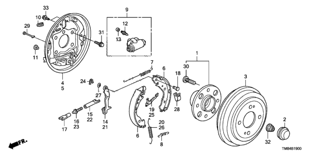 2012 Honda Insight  Lever, L. Parking Brake Diagram for 43371SNAA02