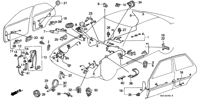 1989 Honda Accord  Cable Assembly, Ground (Furukawa) Diagram for 32600SE0A04