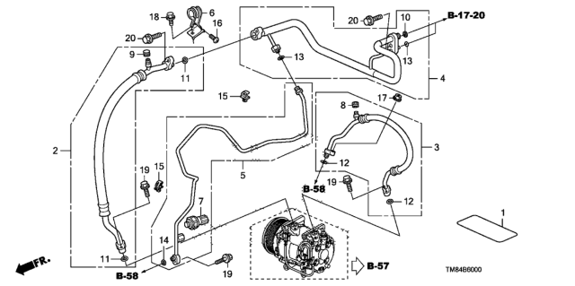 2011 Honda Insight  Sensor Assembly, Pressure Diagram for 80450S7S003