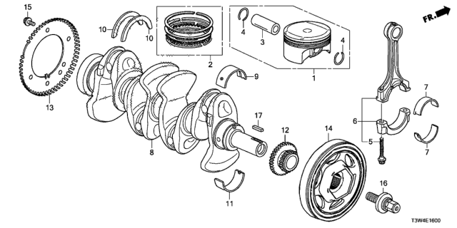 2015 Honda Accord Hybrid  Plate, Crank Pulser Diagram for 136225K0A00