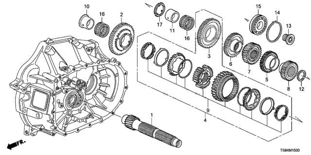 2015 Honda Civic  Shim A (35MM) (0.87) Diagram for 23981PPP000