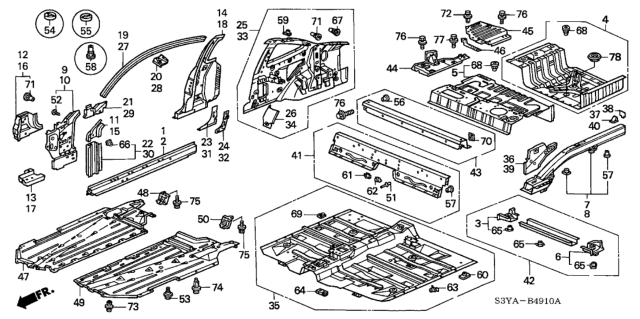 2006 Honda Insight  Bolt-Washer (6X20) Diagram for 934040602007