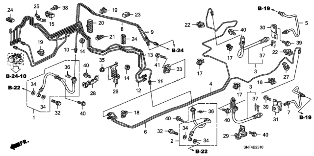 2007 Honda Civic  Clip D, Brake Pipe Diagram for 46394SDA003