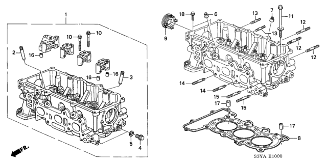 2005 Honda Insight Guide, Exhuast Valve Diagram for 12205PHM305