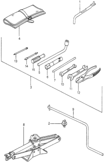 1981 Honda Prelude  Wrench, Wheel Nut Diagram for 89211692010