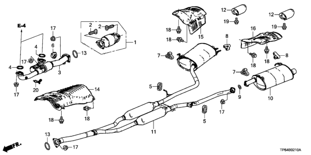 2012 Honda Crosstour  Converter Diagram for 18150RBRA51