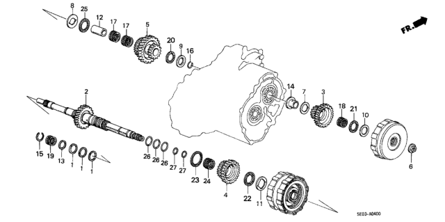 1989 Honda Accord  Bearing, Thrust Needle (36X56X2.5) (Ntn) Diagram for 91023PG4013