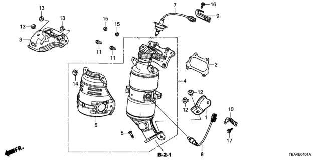 2017 Honda Civic  Stay B, Sensor Har Diagram for 365375BAA00