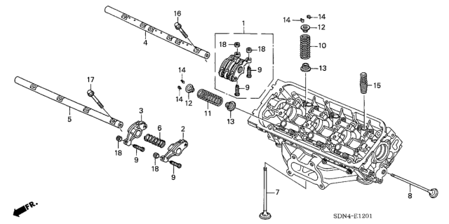 2005 Honda Accord Cotter, Valve (Service) Diagram for 14781PRBA02