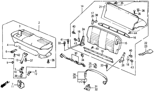 1987 Honda Civic Bolt-Washer (6X12) Diagram for 934010601200