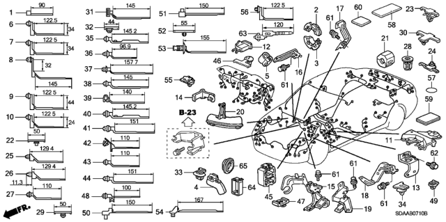 2007 Honda Accord  Collar, Harness Grommet Diagram for 32113PLD003