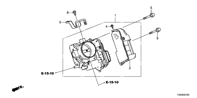 2013 Honda Accord  Throttle Body, Electronic Control (Gmf4C) Diagram for 164005A0A02