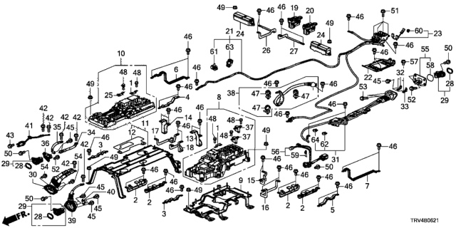 2019 Honda Clarity Electric  Busbar Comp Diagram for 1E8505WPA01
