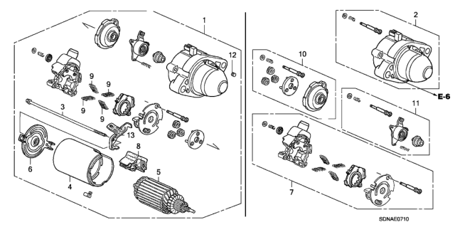 2007 Honda Accord  Gear Cover Set Diagram for 31201RAAA62