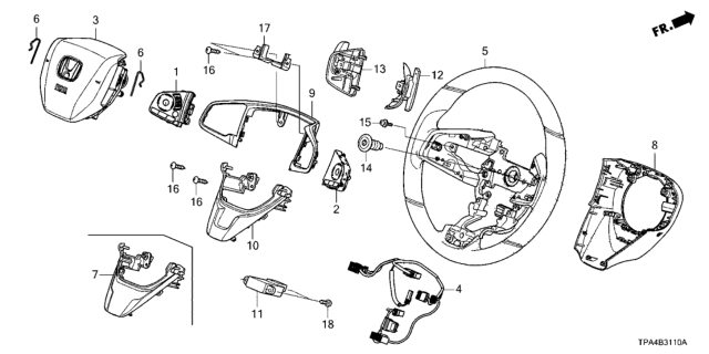 2021 Honda CR-V Hybrid  GARNISH, SWITCH *NH930L* (HIGH GLOSS SILVER) Diagram for 78540TLBA01ZA