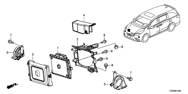 2018 Honda Odyssey  Control Module, Powertrain (Rewritable) Diagram for 378205MRA03