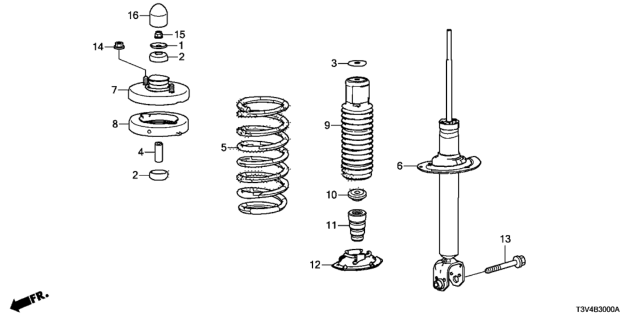 2014 Honda Accord Dust Cover Comp Diagram for 52687T2AA01