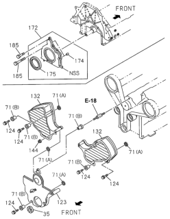 1999 Honda Passport  Rubber Mounting Cover Diagram for 8973722210