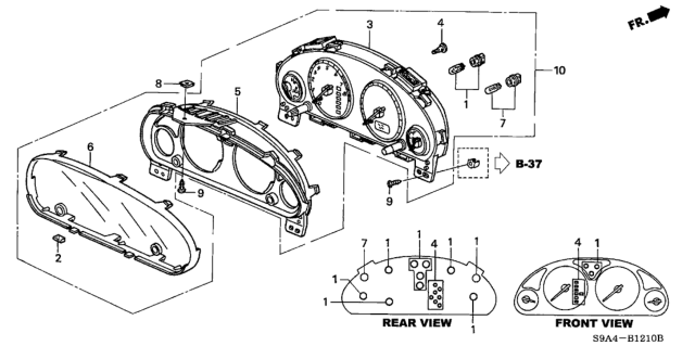 2003 Honda CR-V Socket Assy., Bulb Diagram for 78135S9A003