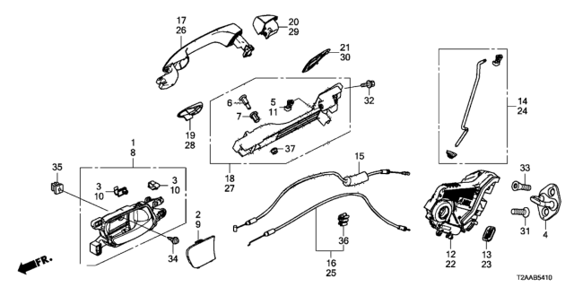 2017 Honda Accord  Cap, R Child Lock Diagram for 72612T0AA01