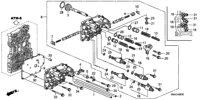 2011 Honda Civic  Bolt, Flange (6X30) Diagram for 90001PRP000