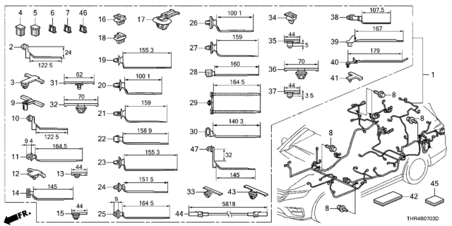 2021 Honda Odyssey Plaster, Wire Harness (50X100) Diagram for 91902TF0J21