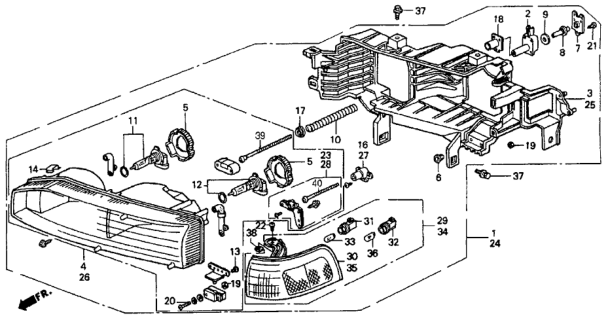 1990 Honda Accord Socket (2) Diagram for 34305SH3A01