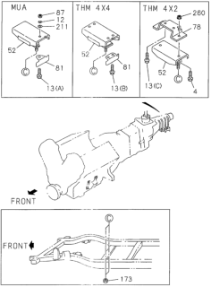 1996 Honda Passport  Plate, R. Engine Mounting Diagram for 8971396390