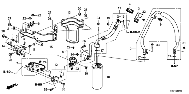 2017 Honda Clarity Electric  Bracket, Accum Comp Diagram for 80615TRVA00