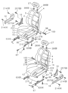 1997 Honda Passport  Cover, R. Reclining (Gray) Diagram for 8971508441