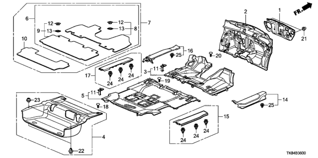 2015 Honda Odyssey Garn Assy. R, FR. Side *NH686L* (LIGHT WARM GRAY) Diagram for 84201TK8A01ZA